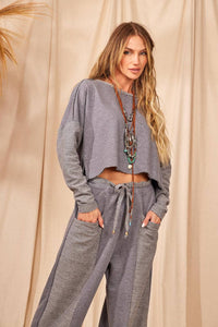 Yacamim Gray Sweatpants With Pockets