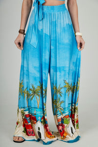 Yacamim Q10 Light Blue Baiana Palazzo Pants