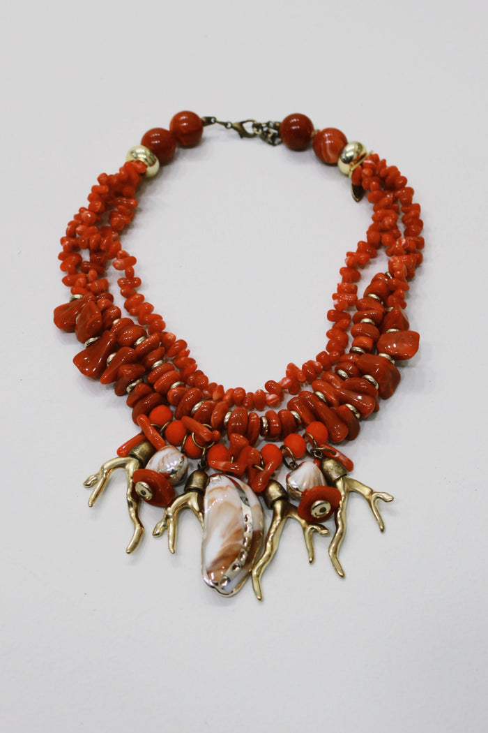 Handcrafted Necklace with Terracotta Yacamim Charms Mix #710
