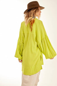 Yacamim Green Apple Elongated Short Shirt