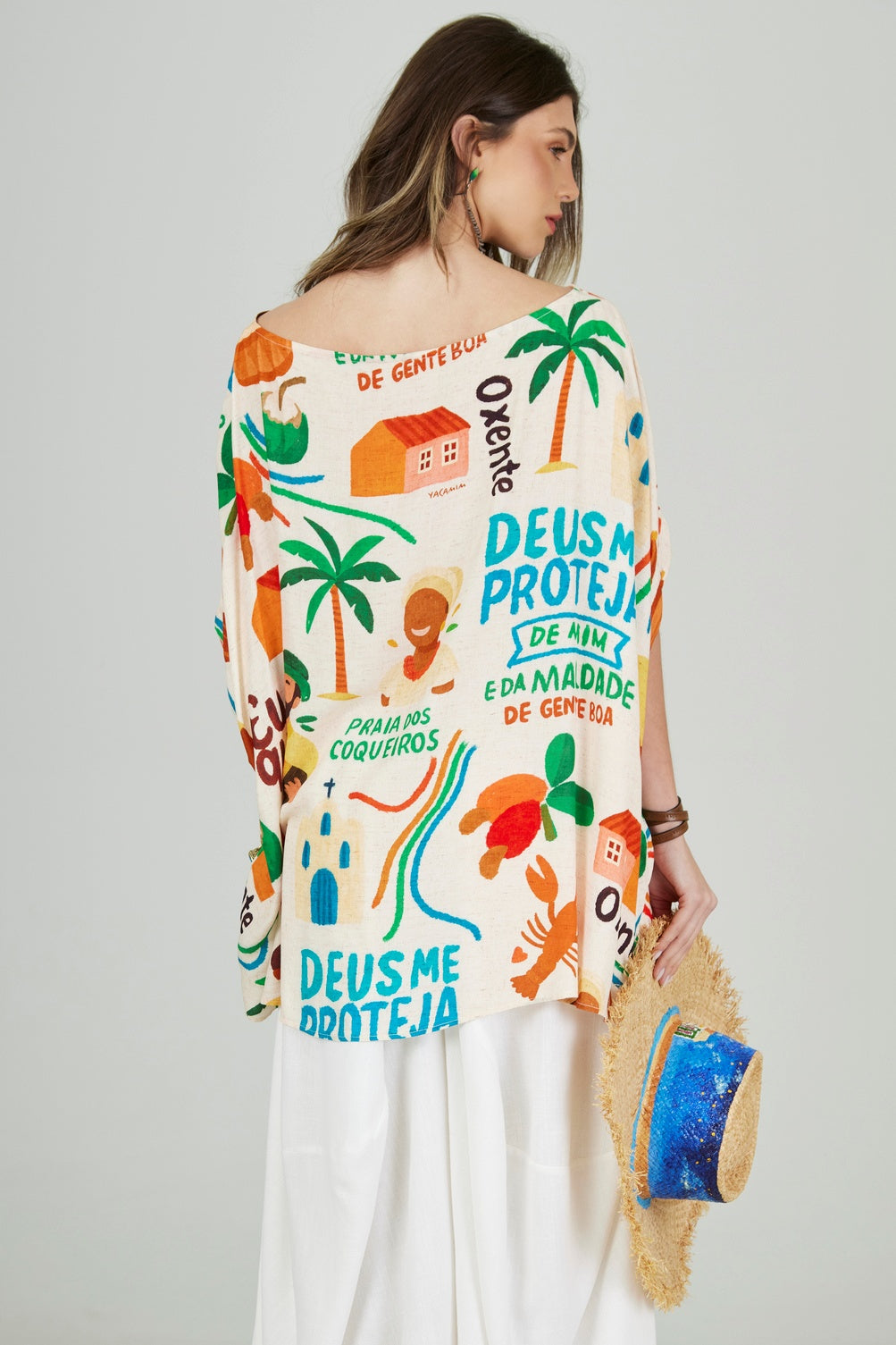 Loose Beige Cover-up Bahia Yacamim Collection R6