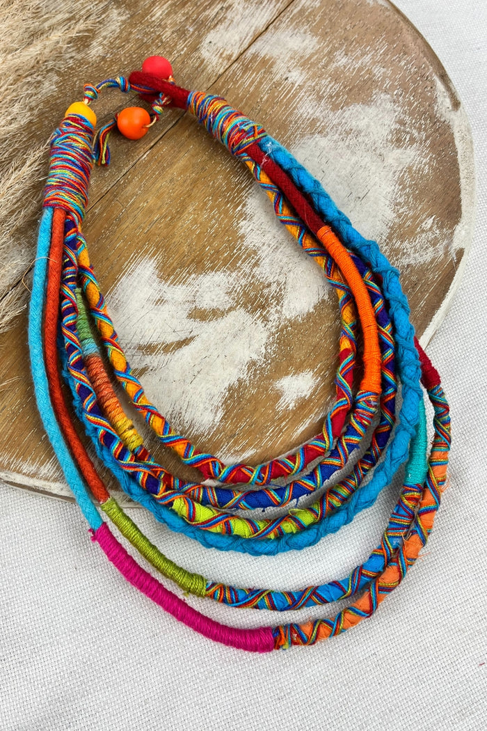 Handmade Colorful Rope Necklace Yacamim #106