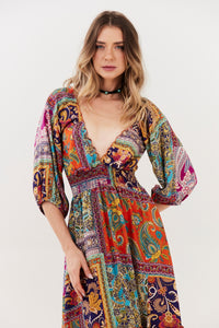Long Paisley Print Yacamim Dress D17
