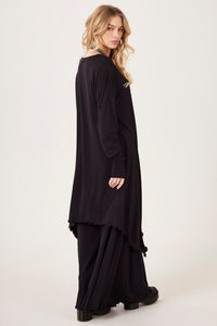 Vestido Curto Com Pontas Laterais Preto Yacamim E14 Liso