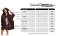 Yacamim S6 Brown Horse Print Wide Tunic with Rhinestones