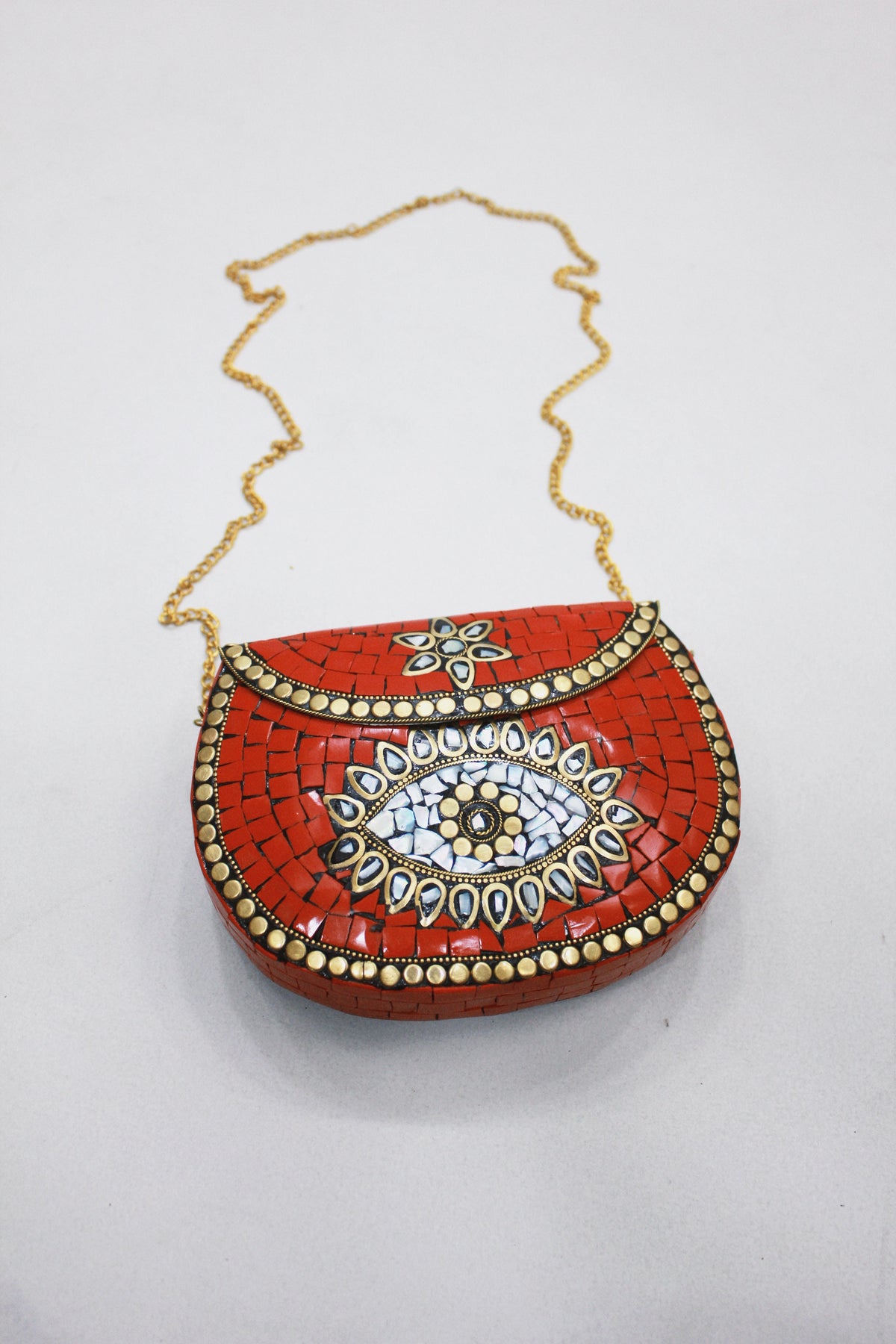 Yacamim Red Mosaic Handbag #528