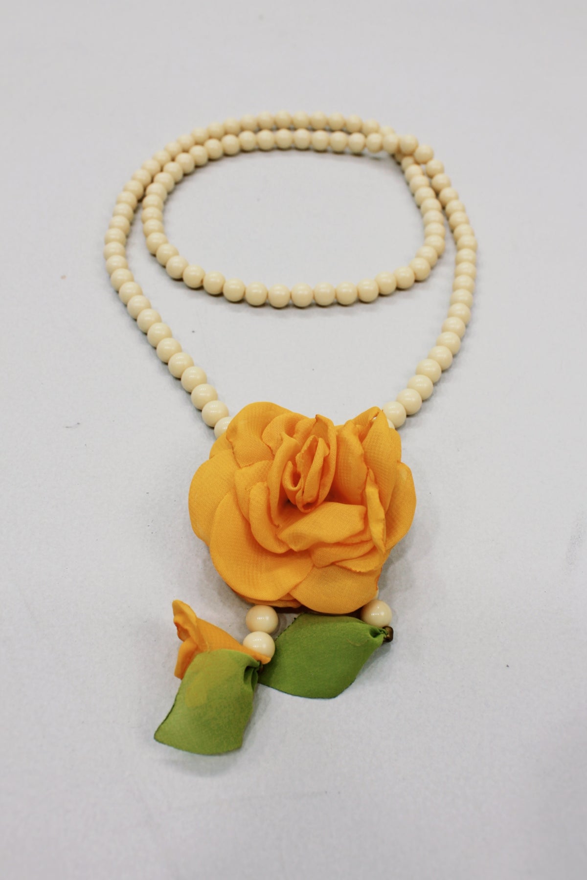 Yacamim Yellow Flower Hail Mary Necklace #585