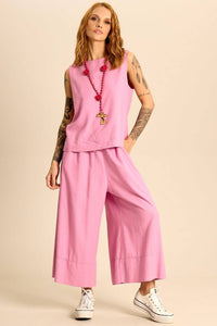 Yacamim A37 Pink Linen Culottes