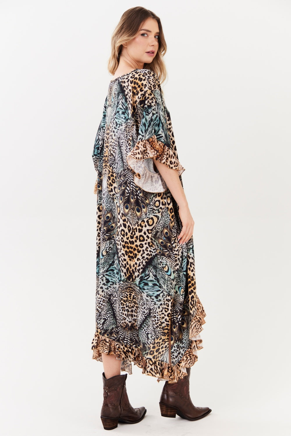 Yacamim Animal Print Midi Kaftan J10