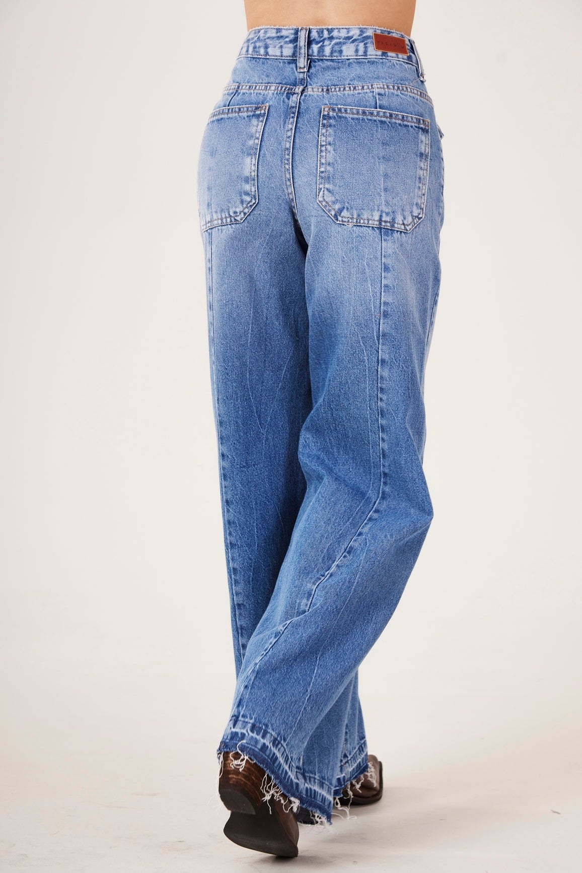 Blue Yacamim H1 Wide-Leg Jeans