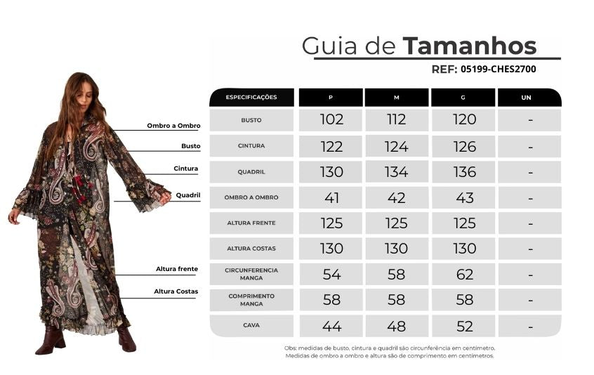 Chemise Longo De Tule Preto Estampa Cashmere Yacamim N9