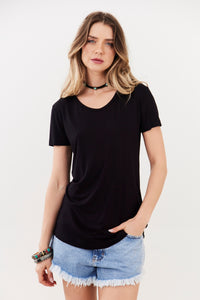 Basic Black Blouse Yacamim B7