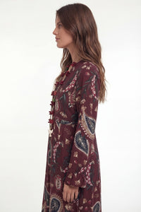 Yacamim Burgundy Long Dress E14