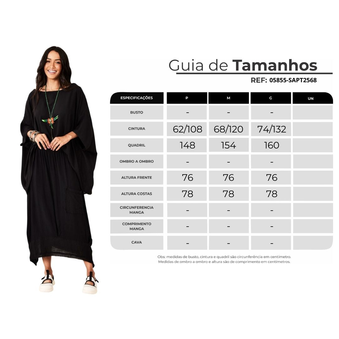 Viscolinho Skirt With Side Pocket Black Yacamim A5
