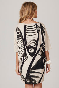 Basic Elongated Beige T-Shirt Pira Omomba'e Yacamim Collection Q2