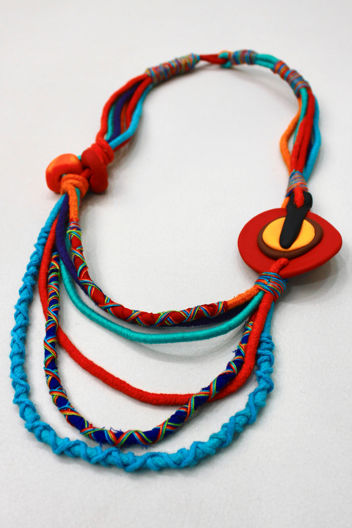 Handcrafted Colorful Rope Necklace Yacamim #387