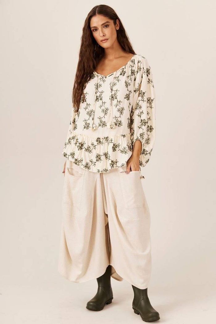 Yacamim H9 Beige Sarouel Culottes