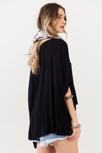 Yacamim B29 Black Off-the-Shoulder Tunic