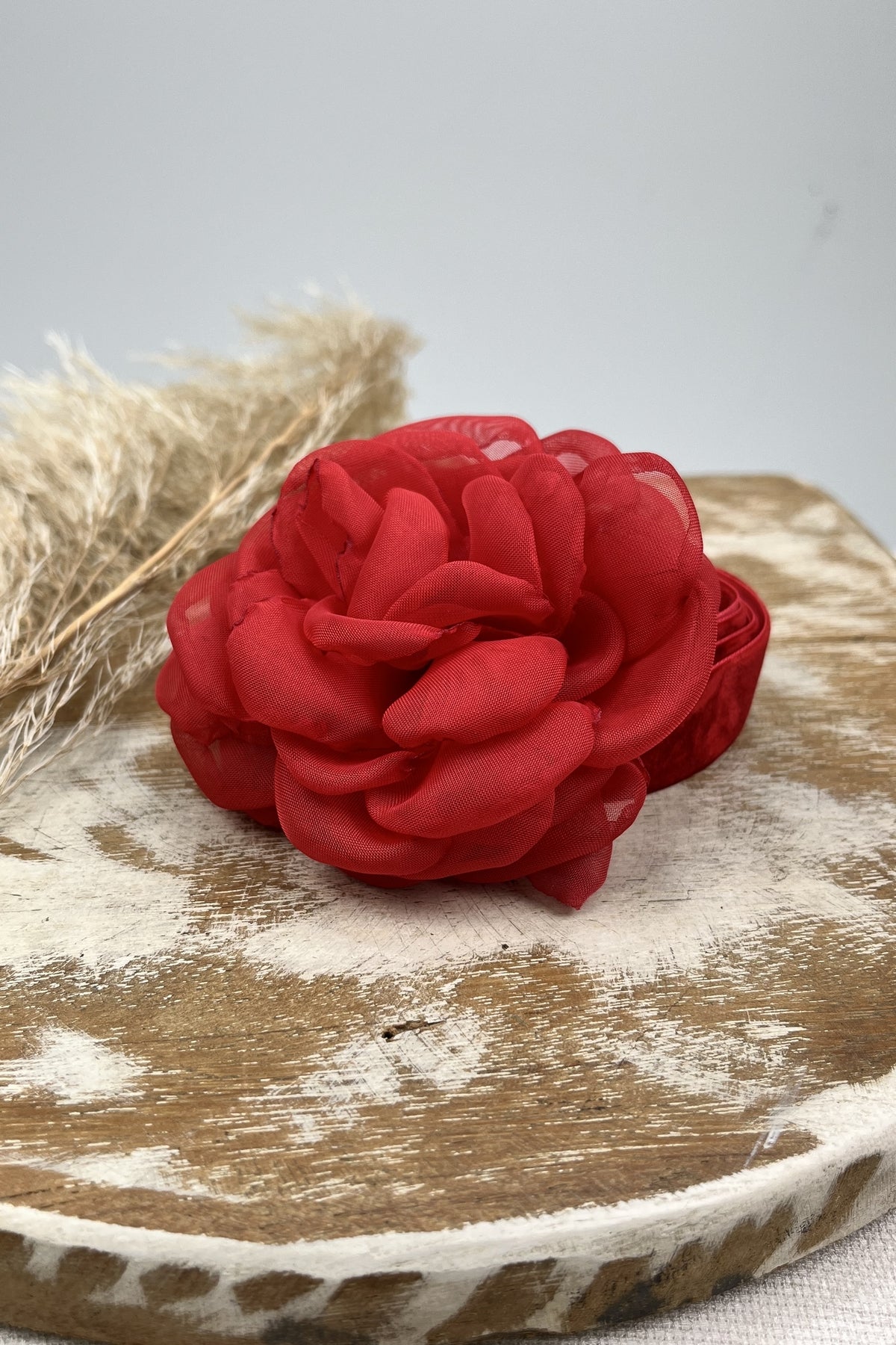 Red Flower Choker Necklace #32