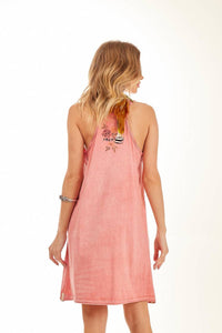 Yacamim Pink Racerback Short Dress