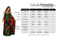 Yacamim Long Green Macaw Print Dress C2