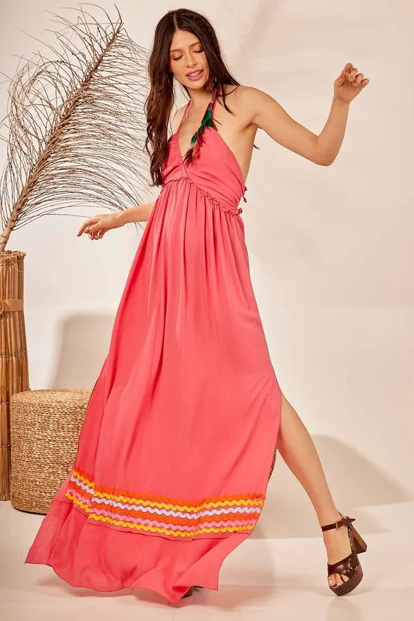 Dress with Inverted Bust - Pink
