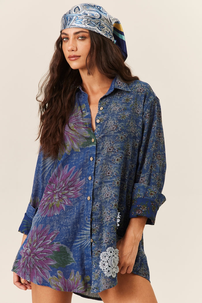 Camisa Ampla Azul Escuro Tiradentes Yacamim R9