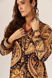 Yacamim P6 Paisley Print Midi Shirtdress