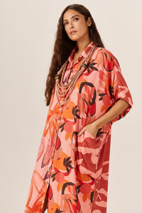 Yacamim Patchwork Pocket Midi Chemise P2