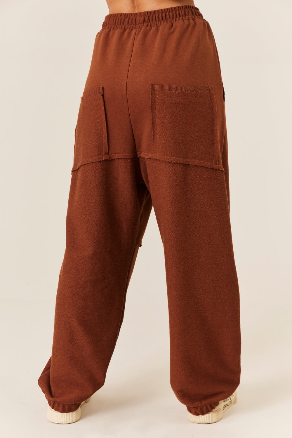 Yacamim A2 Brown Sweatpants with Cuffs
