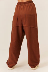 Yacamim A2 Brown Sweatpants with Cuffs