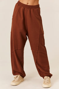 Yacamim A2 Brown Sweatpants with Cuffs