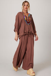 Yacamim A21 Brown Linen Culottes