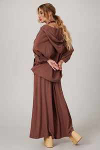 Yacamim A21 Brown Linen Culottes
