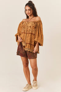 Brown Paraty Yacamim Embroidered Floral Shorts R4