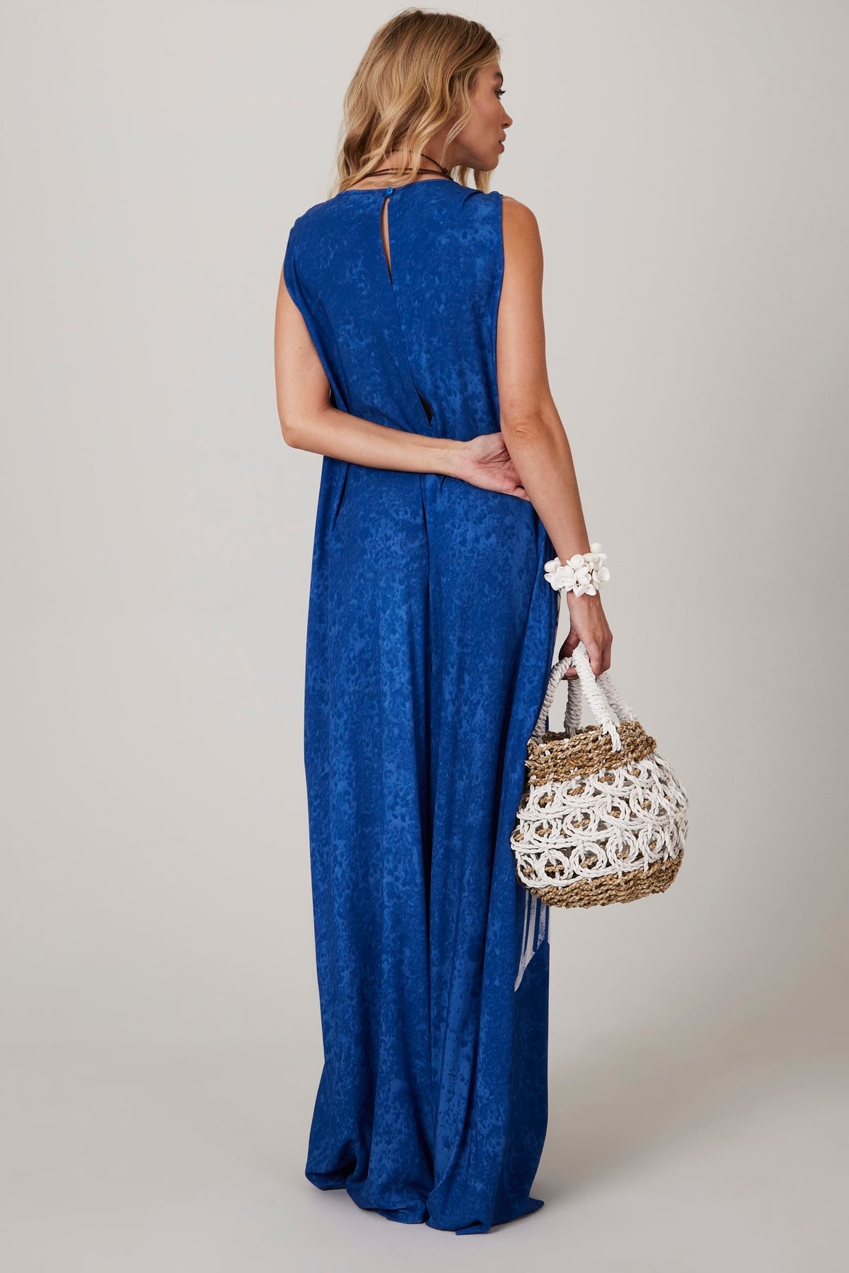 Blue Harem Tank Jumpsuit "Pira Omomba'e Yacamim" Collection Q1