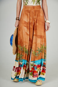 Cocada Brown Palazzo Pants Bahêa Collection Yacamim Q1