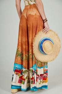 Cocada Brown Palazzo Pants Bahêa Collection Yacamim Q1