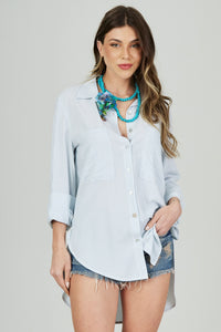 Blue Striped Yacamim Oversized Shirt M6