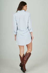 Blue Striped Yacamim Oversized Shirt M6