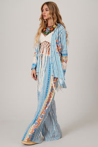 Blue Palazzo Pants "Pira Omomba'e Yacamim K4" Collection