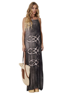 Dark Grey Long Dress "Pira Omomba''e Yacamim" Collection