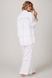 Yacamim White Broderie Lace Pants A17