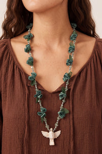 Yacamim Green Flowers Holy Spirit Necklace #143