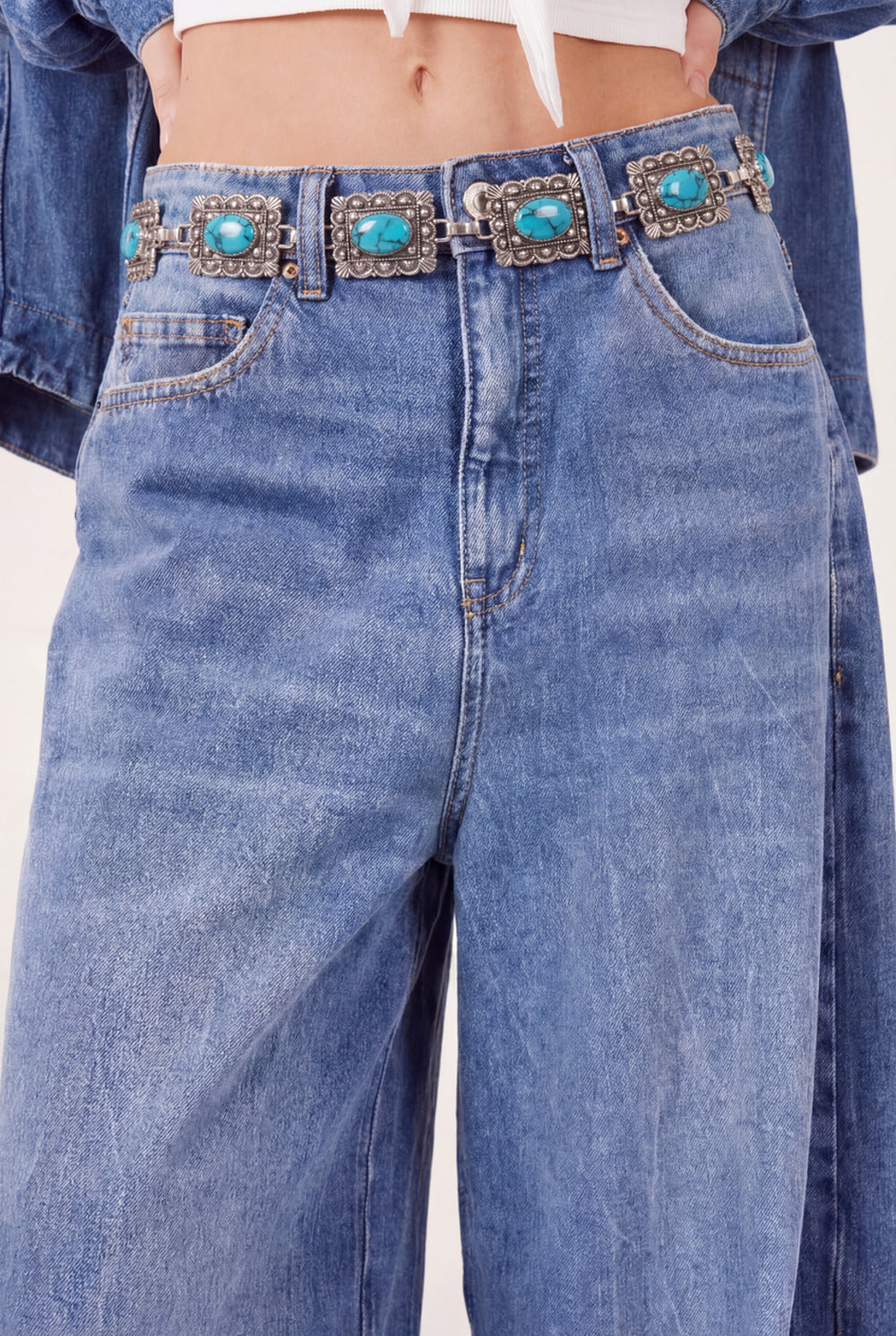 Yacamim Metal Belt with Stones #698